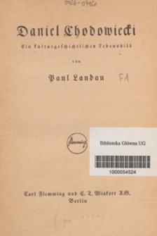 Daniel Chodowiecki : ein kulturgeschichtliches Lebensbild