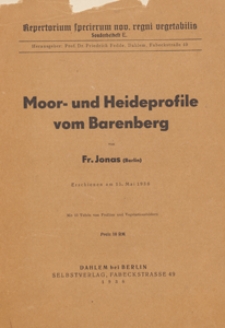 Repertorium Specierum Novarum Regni Vegetabilis : Sonderbeiheft E , 1938