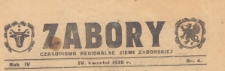 Zabory : czasopismo regionalne Ziemi Zaborskiej, 1938 nr 4
