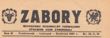 Zabory : miesięcznik regjonalny poświęcony sprawom Ziemi Zaborskiej, 1937.10-11-12 nr 10-11-12