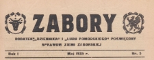 Zabory : Dodatek "Dziennika' i "Ludu Pomorskiego" poświęcony sprawom Ziemi Zaborskiej, 1935.05 nr 5