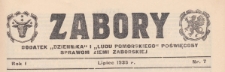 Zabory : Dodatek "Dziennika' i "Ludu Pomorskiego" poświęcony sprawom Ziemi Zaborskiej, 1935.07 nr 7