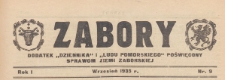 Zabory : Dodatek "Dziennika' i "Ludu Pomorskiego" poświęcony sprawom Ziemi Zaborskiej, 1935.09 nr 9