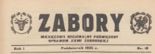 Zabory : miesięcznik regjonalny poświęcony sprawom Ziemi Zaborskiej, 1935.10 nr 10
