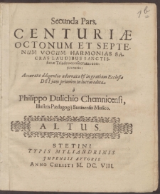 Philippo Dulichio Chemnicensi, Illustris PŒdagogij Stetinensis Musico.