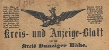 Kreis- und Anzeige-Blatt für den Kreis Danziger Höhe, 1893.01.04 nr 1