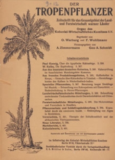 Der Tropenpflanzer : Zeitschrift für das gesamgebiet der Land und Forstwirtschaft warmer Länder : Organ des Kolonial-wirtschaftlichen Komitees, 1929.09 nr 9
