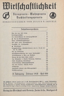 Wirtschaftlichkeit : B&uuml;ropraxis, Mahnpraxis, Buchhaltungspraxis, 1838.05 H. 225