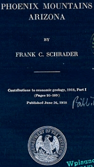 Bulletin 690-D. Quicksilver deposits of the Phoenix Mountains, Arizona