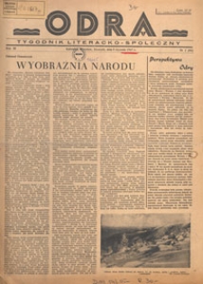 Odra : tygodnik literacko-społeczny, 1947.01.05 nr 1