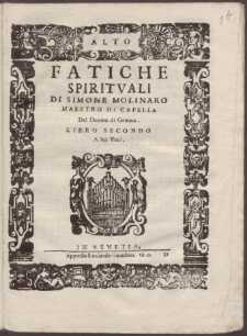Di Simone Molinaro Maestro Di Capella Del Duomo di Genoua