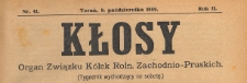 Kłosy : organ Związku Kółek Rolniczych Zachodnio-Pruskich, 1909.10.09 nr 41
