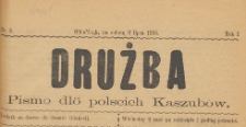 Drużba : pismo dlö polscich Kaszubów : dodatk za darmo do Gazete Gdańscij, 1905.07.08 nr 5