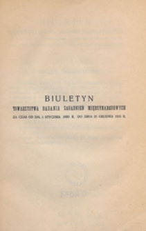 Biuletyn Towarzystwa Badania Zagadnień Miedzynarodowych : za czas od dnia 1 stycznia 1930 r. do 31 grudnia 1931 r.