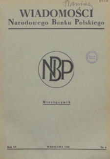 Wiadomości Narodowego Banku Polskiego, 1950.04 nr 4