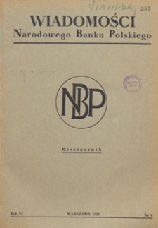 Wiadomości Narodowego Banku Polskiego, 1950.06 nr 6