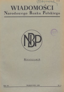 Wiadomości Narodowego Banku Polskiego, 1950.08 nr 8