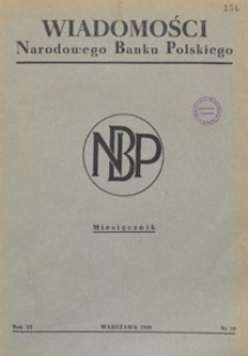 Wiadomości Narodowego Banku Polskiego, 1950.10 nr 10