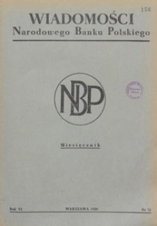 Wiadomości Narodowego Banku Polskiego, 1950.11 nr 11