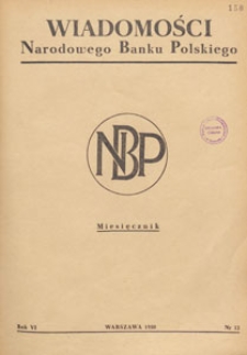 Wiadomości Narodowego Banku Polskiego, 1950.12 nr 12