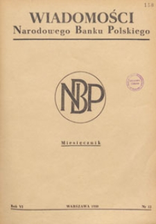 Wiadomości Narodowego Banku Polskiego, 1950.12 nr 12