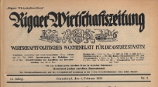 Rigaer Wirtschaftszeitung : wirtschaftspolitisches Wochenblatt für die Ostseestaaten, 1939.02.04 nr 3