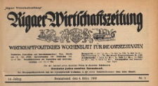 Rigaer Wirtschaftszeitung : wirtschaftspolitisches Wochenblatt für die Ostseestaaten, 1939.03.04 nr 5