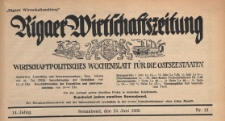 Rigaer Wirtschaftszeitung : wirtschaftspolitisches Wochenblatt f&uuml;r die Ostseestaaten, 1939.06.24 nr 13