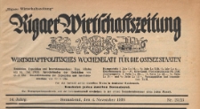 Rigaer Wirtschaftszeitung : wirtschaftspolitisches Wochenblatt f&uuml;r die Ostseestaaten, 1939.11.04 nr 22/23