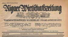 Rigaer Wirtschaftszeitung : wirtschaftspolitisches Wochenblatt für die Ostseestaaten, 1939.11.04 nr 22/23