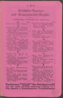Adressbuch der Gemeinde Oliva : auf Grund amtlicher Quellen und privater Mitteilungen.