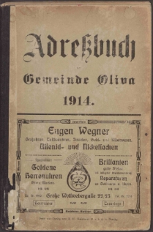 Adressbuch der Gemeinde Oliva : auf Grund amtlicher Quellen und privater Mitteilungen.