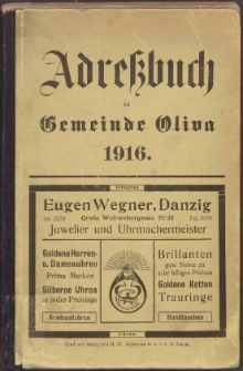 Adressbuch der Gemeinde Oliva : auf Grund amtlicher Quellen und privater Mitteilungen.