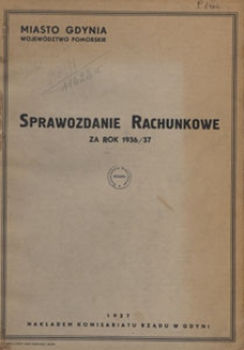 Sprawozdanie rachunkowe za rok 1936/1937