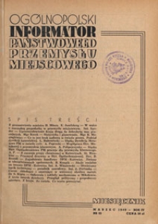 Ogólnopolski Informator Przemysłu Miejscowego, 1949.03 nr 23