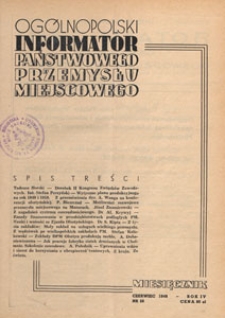 Ogólnopolski Informator Przemysłu Miejscowego, 1949.06 nr 26
