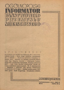 Ogólnopolski Informator Przemysłu Miejscowego, 1949.10 nr 30