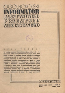 Ogólnopolski Informator Przemysłu Miejscowego, 1949.12 nr 32