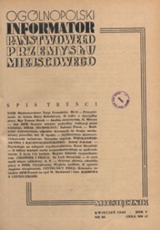 Ogólnopolski Informator Przemysłu Miejscowego, 1950.04 nr 36