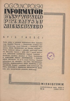 Ogólnopolski Informator Przemysłu Miejscowego, 1950.10 nr 42