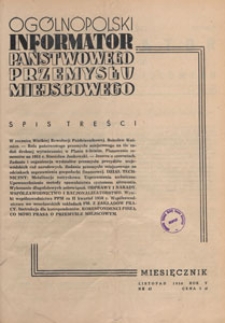 Ogólnopolski Informator Przemysłu Miejscowego, 1950.11 nr 43