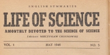 Life of science : a monthly devoted to the science of science, 1946.05 nr 5