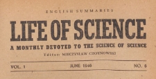 Life of science : a monthly devoted to the science of science, 1946.06 nr 6