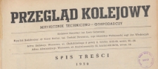 Przegląd Kolejowy : miesięcznik techniczno-gospodarczy, 1950, spis treści