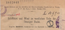 Shiffahrt und Wind im westlichen Teile der Danziger Bucht