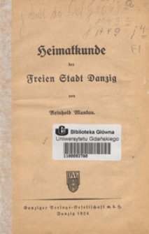 Heimatkunde der Freien Stadt Danzig