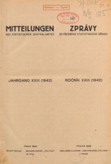 Zprávy Státního Úřadu Statistického = Mitteilungen des Statistischen Staatsamtes = Rapports de l'Office de Statistique, 1942 nr 6