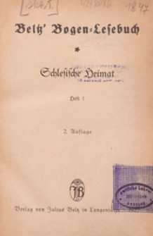 Schlesische Heimat. H. 1