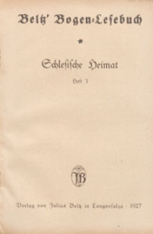 Schlesische Heimat. H. 3