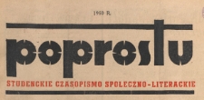 Po prostu : studenckie czasopismo społeczno-literackie, 1950.01.20 nr 2